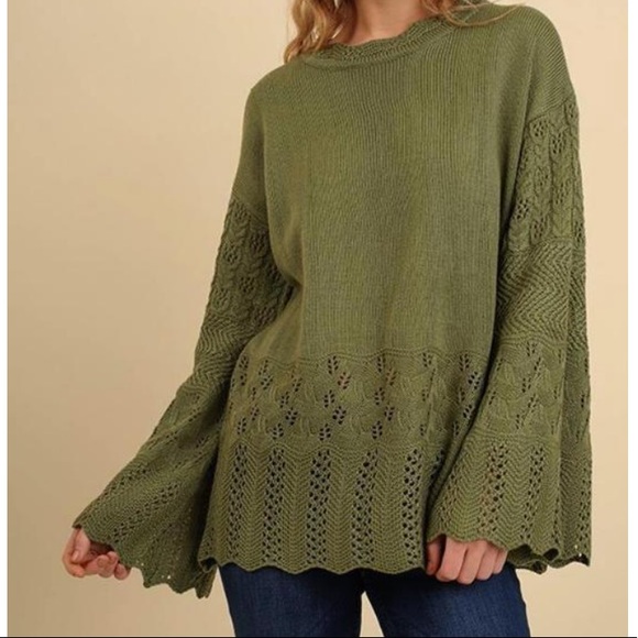 Umgee Sweaters - Umgee Bell Sleeve Sweater